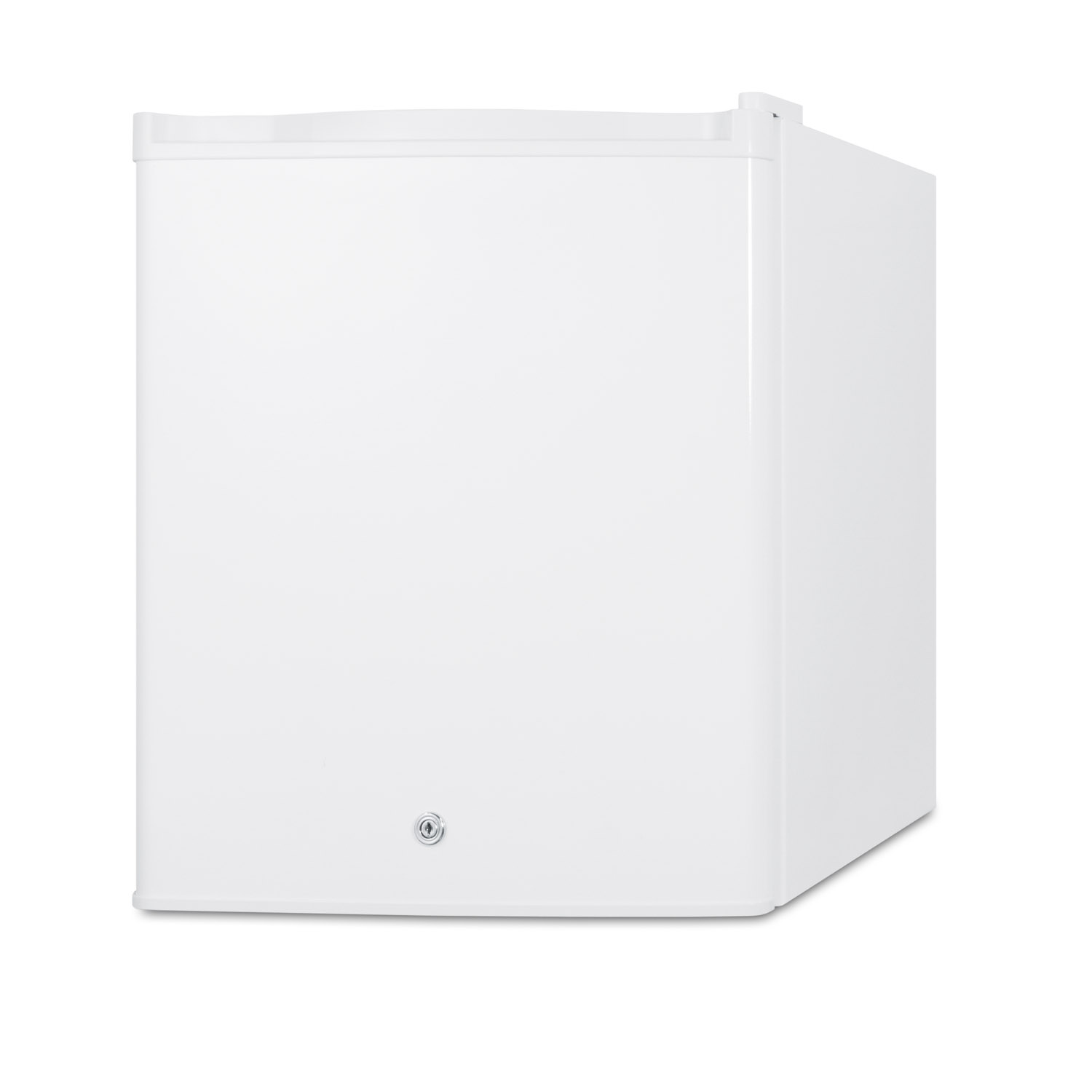 Commercially approved compact all-refrigerator in white with digital thermostat
